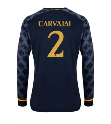 Real Madrid Daniel Carvajal #2 Koszulka Wyjazdowych 2023-24 Długi Rękaw
